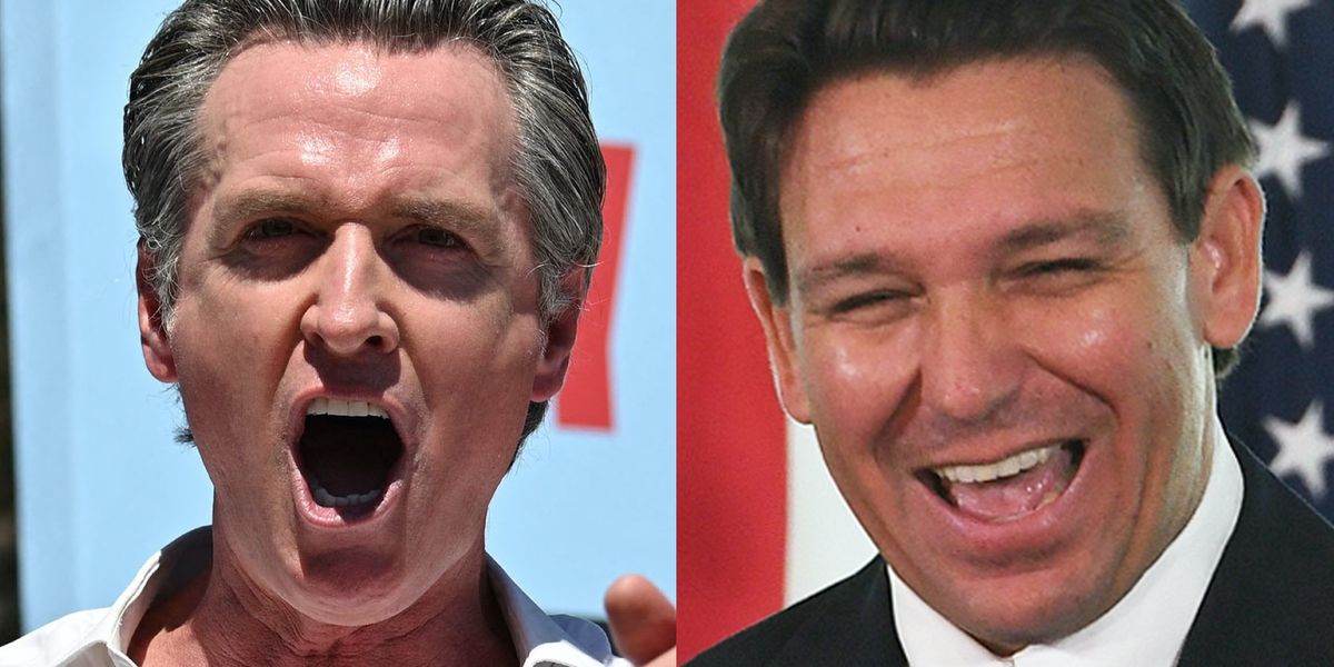 NextImg:Newsom furiously accuses DeSantis of sending 36 illegal aliens to Sacramento and threatens kidnapping charges: 'You small, pathetic man'