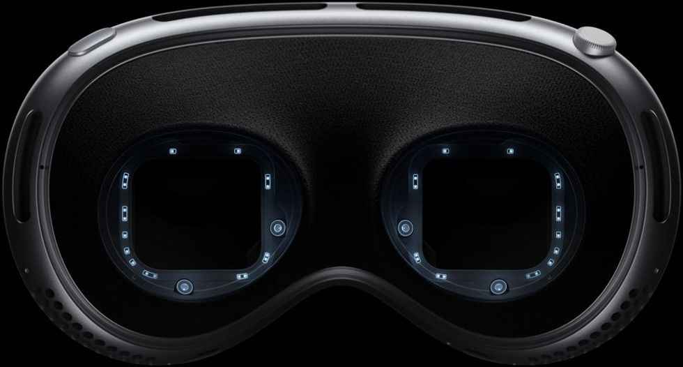 a photo of the inside of Apple Pro Vision MR Headset