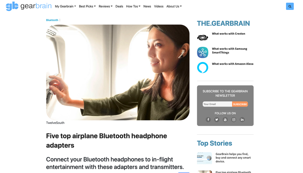 a screenshot of article on GearBrain