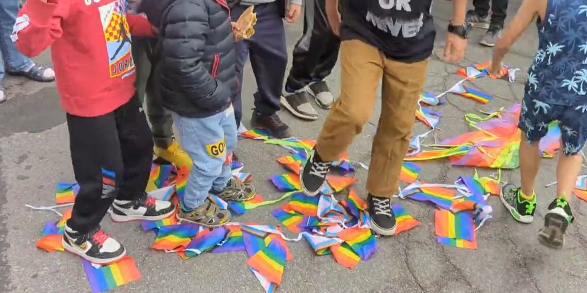 NextImg:Protests mounting and Pride flags underfoot after Ottawa teachers told to refer to all students with 'they/them pronouns' and prohibit opt-outs from '2SLGBTQ+ learnings'