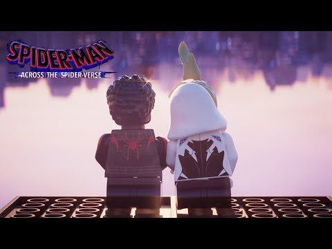 Scene from Spider-man Across the Spider-verse Lego trailer 