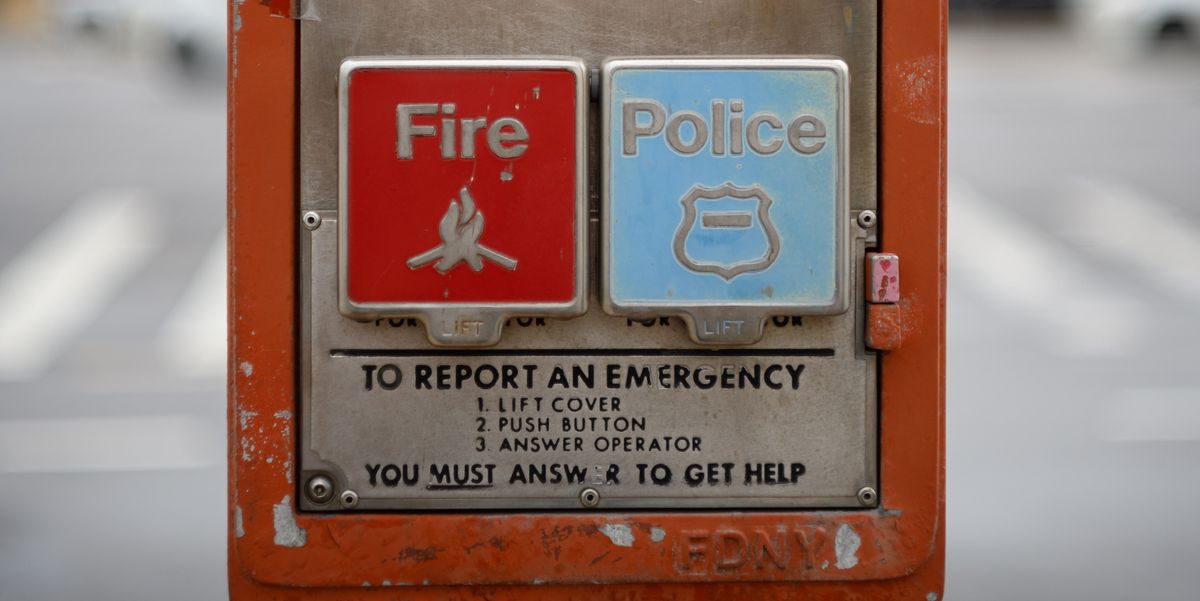 old emergency call box