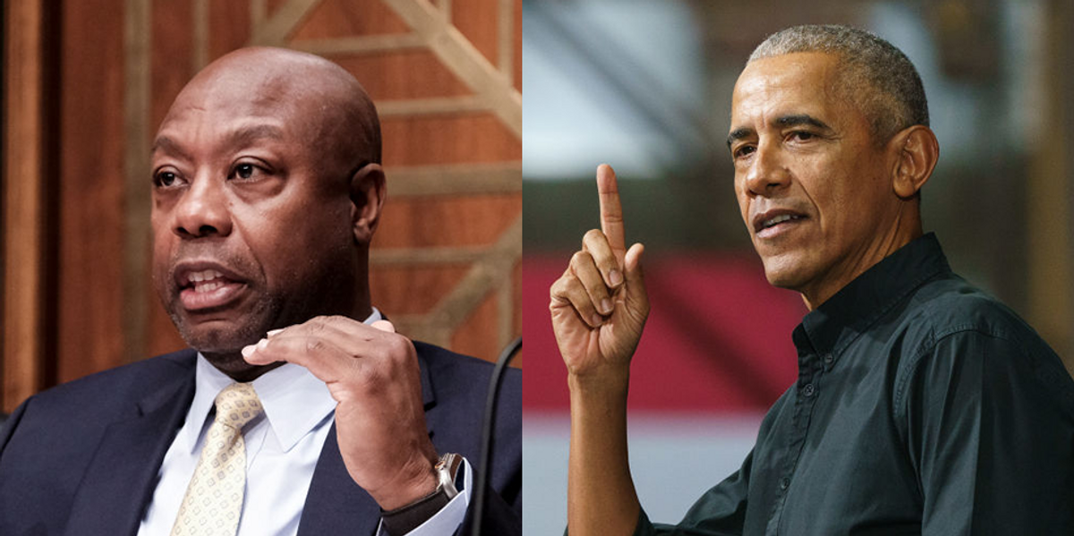 'No higher compliment than being attacked by Obama': Tim Scott responds to Obama saying Republicans aren't serious about addressing racism