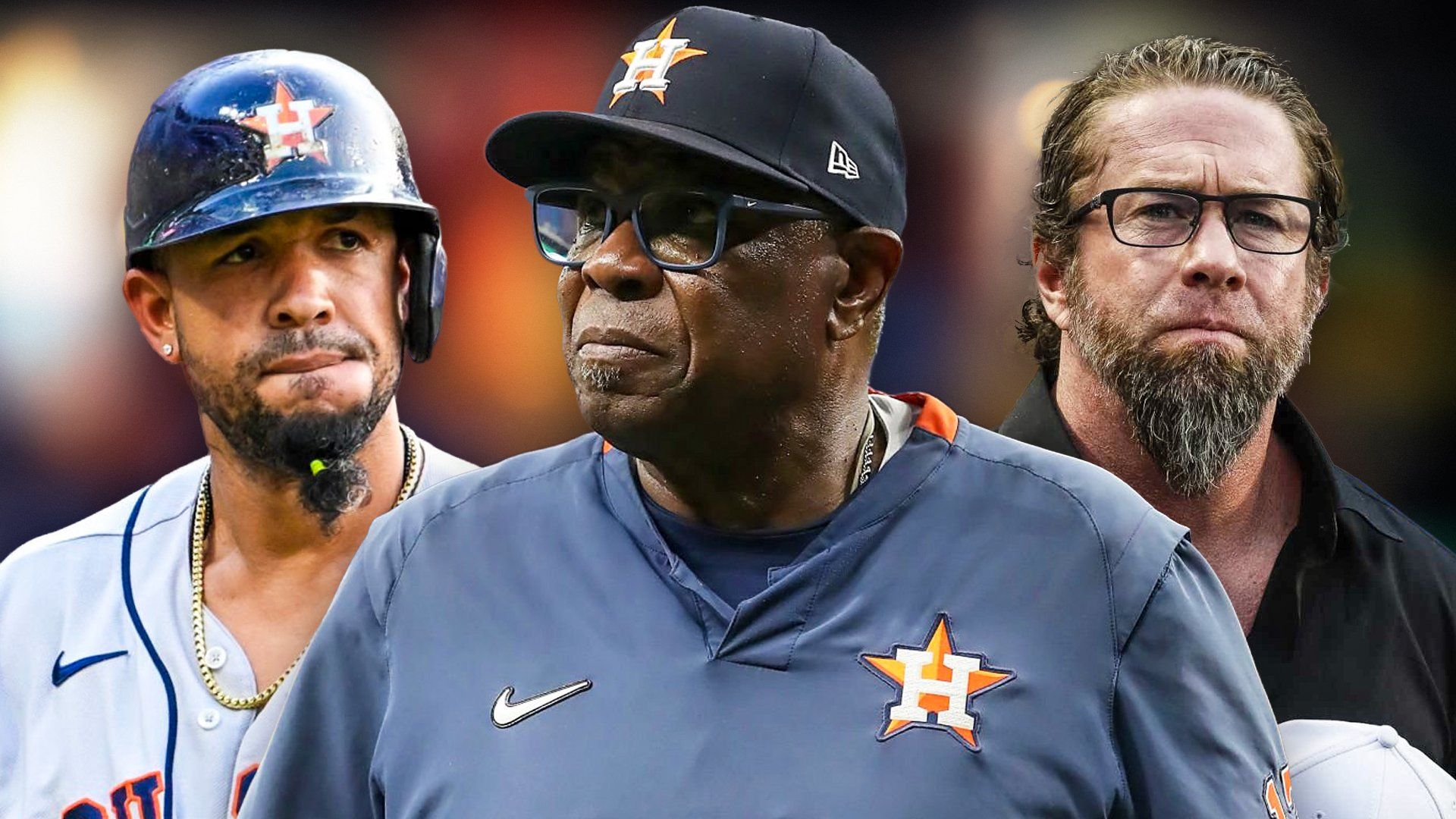 Astros Jose Abreu, Dusty Baker, Jeff Bagwell