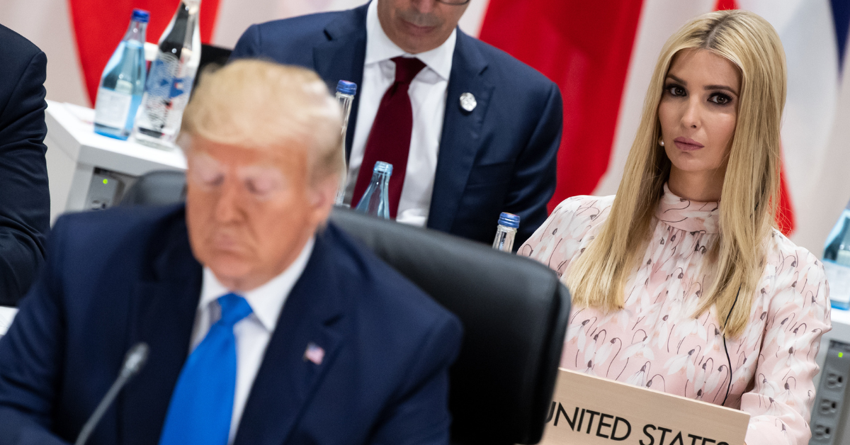former President Donald Trump and his daughter Ivanka Trump at the 2019 G20 summit in Osaka, Japan