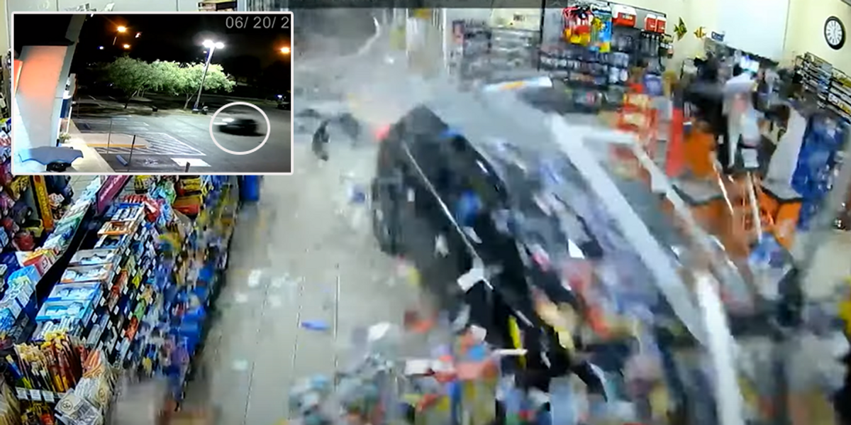 NextImg:'Absolute miracle': Driver 'intentionally' crashes car into man inside gas station, victim somehow survives