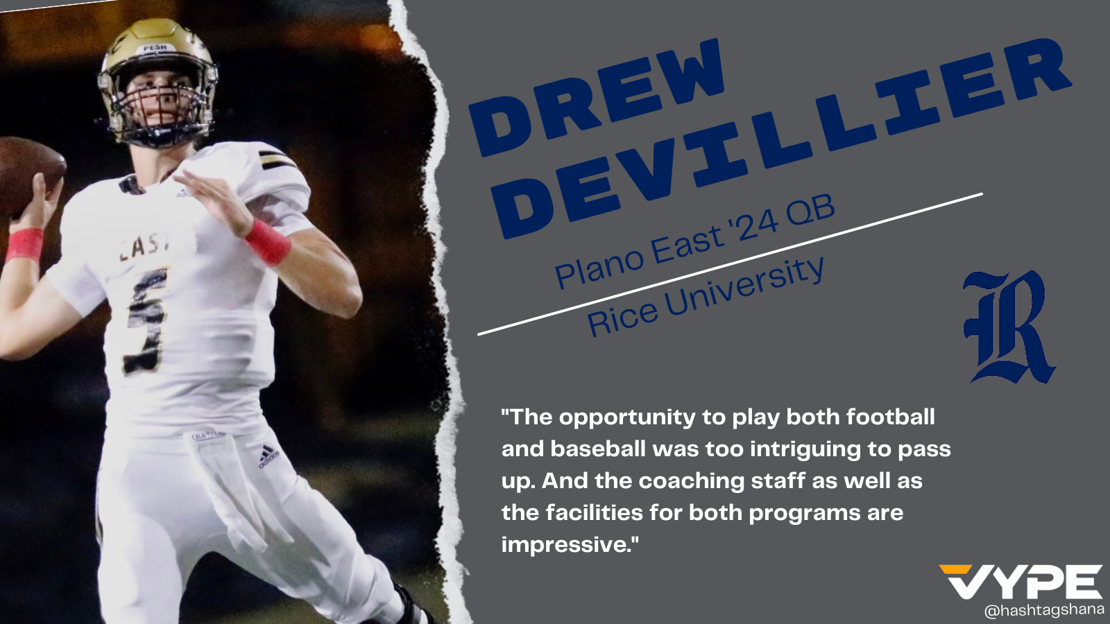 EXCLUSIVE INTERVIEW: Drew Devillier commits to Rice as a dual-sport athlete