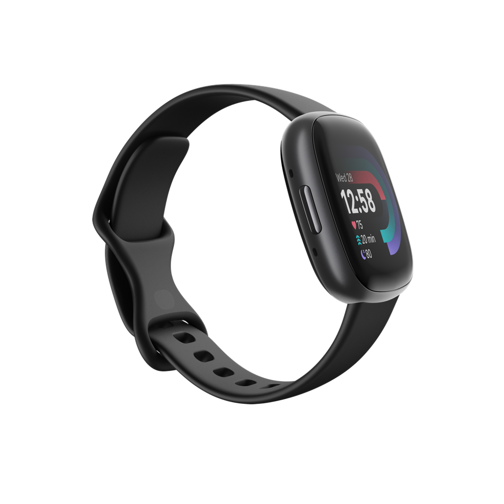 a product shot of Fitbit Versa 4 smartwatch