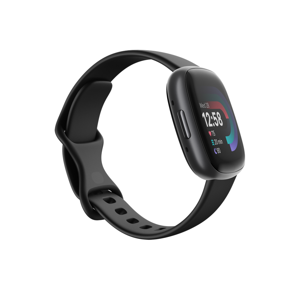 a product shot of Fitbit Versa 4 smartwatch