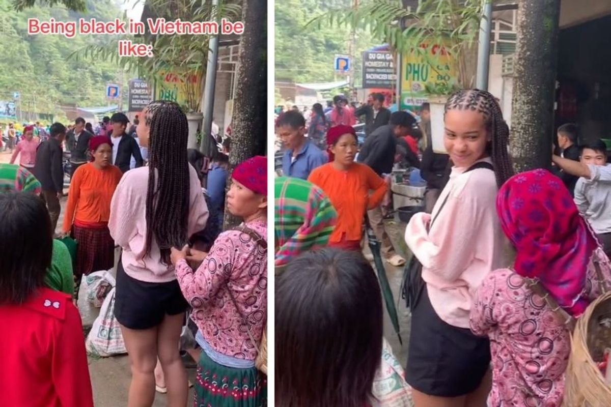 black hair, braided her, vietnam