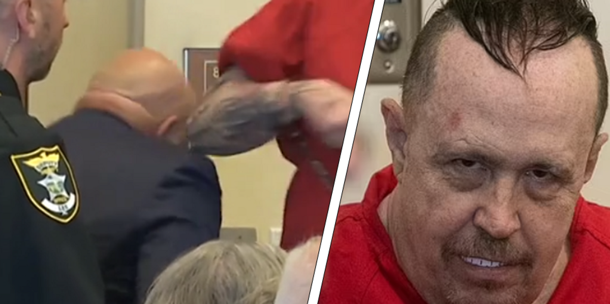 NextImg:Convicted murderer elbows own lawyer in the face before being sentenced to death for 1990 cold-case killings