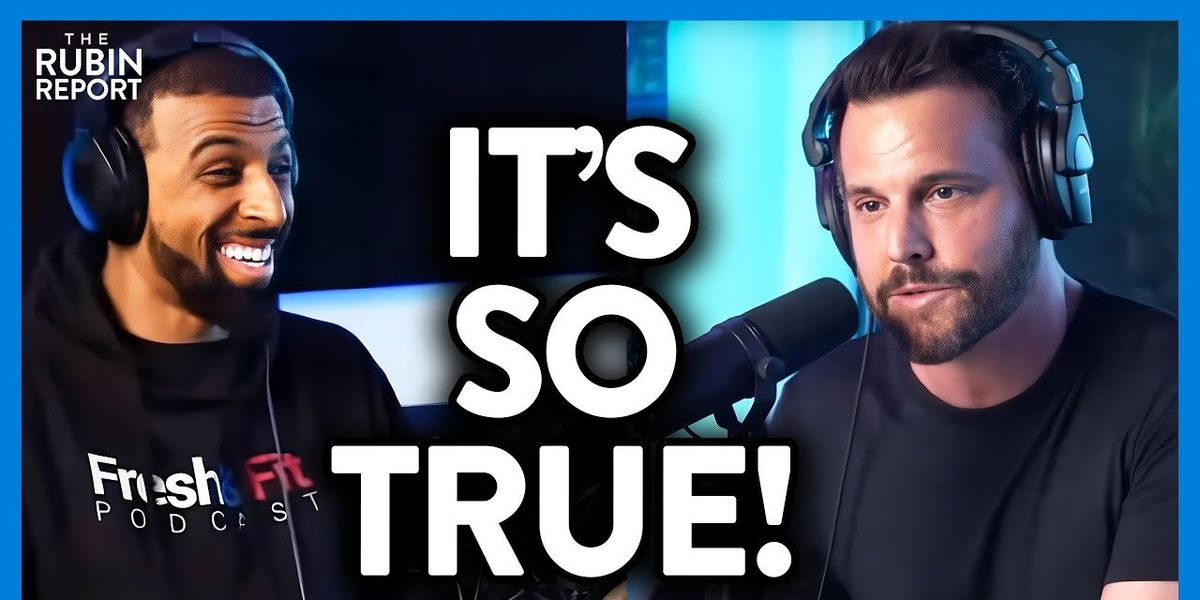 NextImg:'Fresh&Fit' hosts crack up as Dave Rubin explains woke takeover in One meme