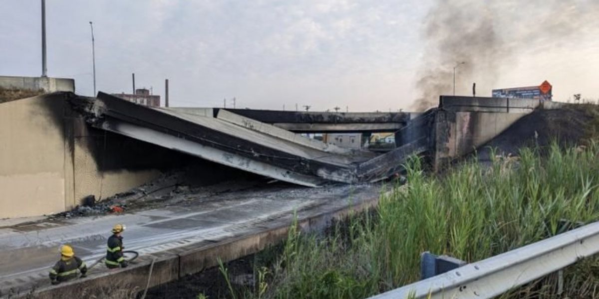 NextImg:I-95 rebuild after partial collapse may take 'months'; tanker truck driver identified; human remains found in wreckage