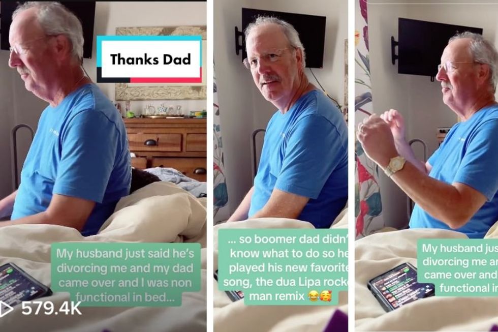 Boomer dad plays song to comfort his daughter going through divorce and it's simply perfect