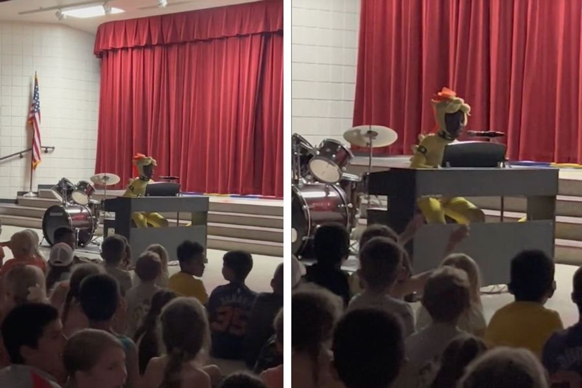 7-year-old sings ‘Peaches’ at talent show and the whole crowd joins in