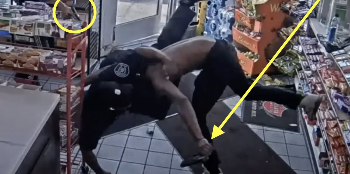 NextImg:Video: Juvenile body-slams uniformed Detroit cop in attempt to steal his gun; perp's underage accomplice pulls piece of his own