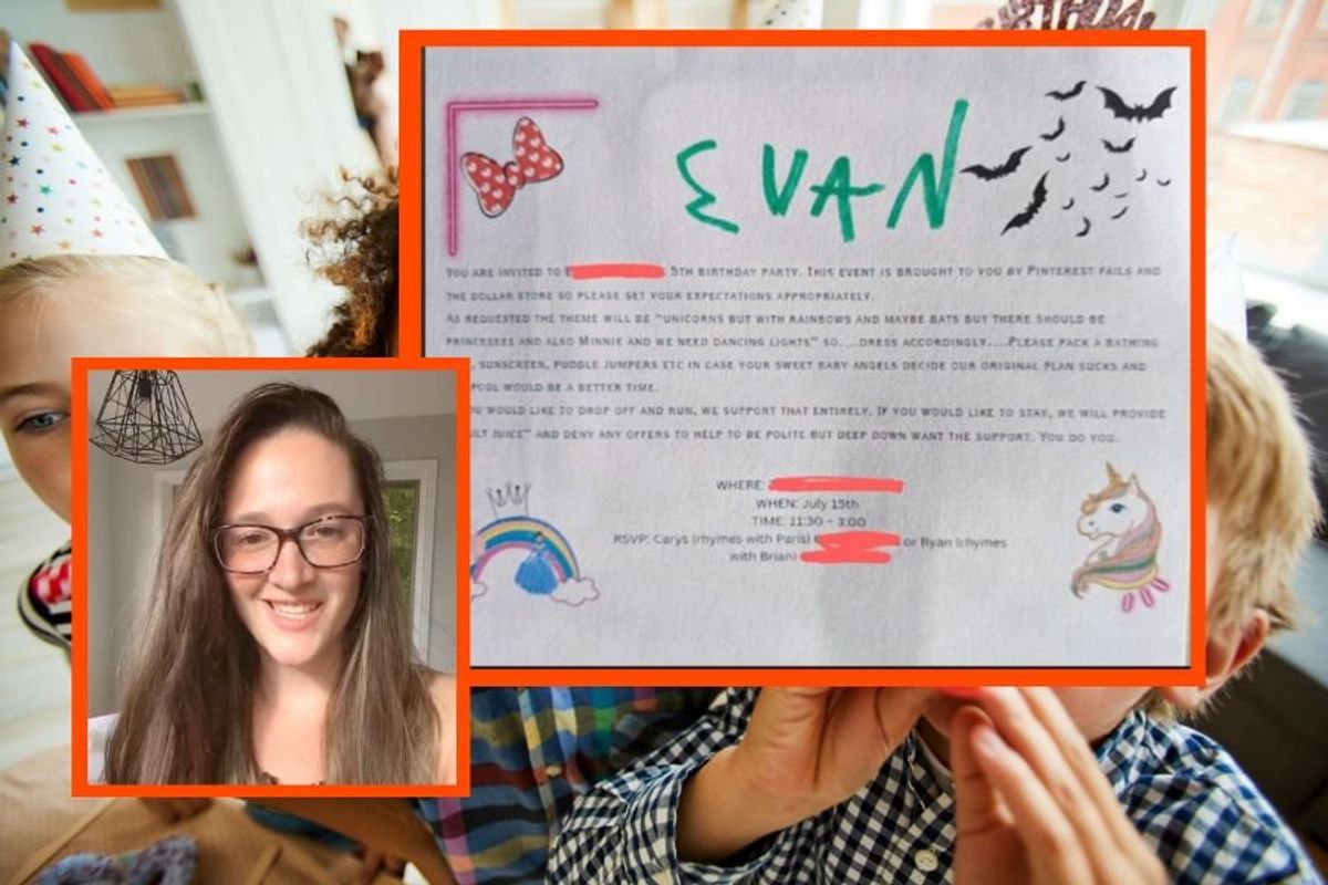 Mom shares honest party invite her kid brought home - Upworthy
