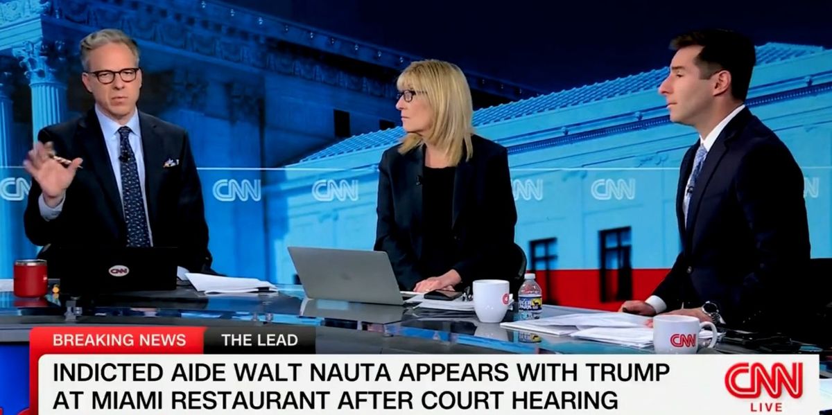 'That's enough of that!' CNN anchor gets upset over footage of Trump meeting with supporters after court appearance