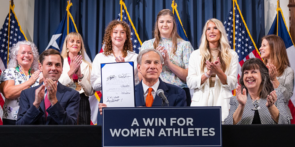 NextImg:Texas Gov. Greg Abbott signs bill banning male college athletes from competing in women's sports