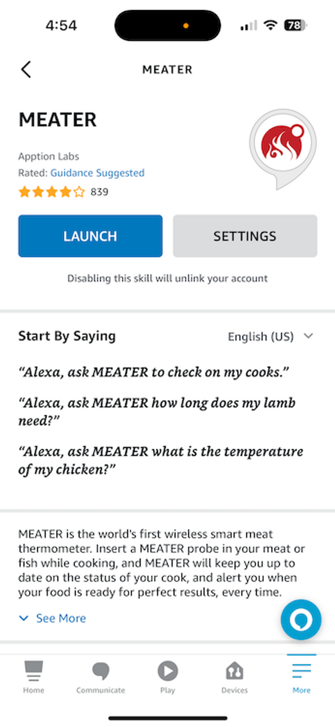 MEATER Block: 4-Probe Premium WiFi Smart Meat Thermometer Alexa