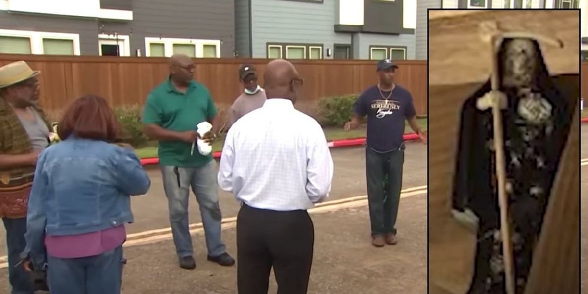 NextImg:Texas church members set fire to 'demonic' statue found a week after robbery: 'We destroyed the works of the devil!'