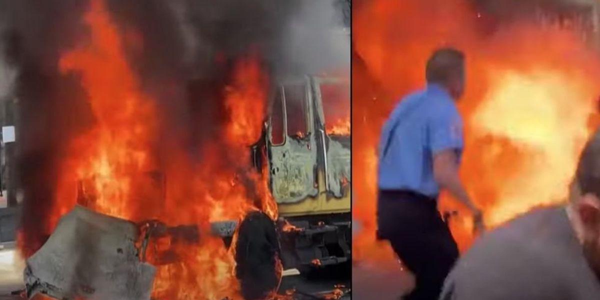 NextImg:Truck explodes after catching fire in NYC as news crew records video, witnesses said 911 calls went unanswered