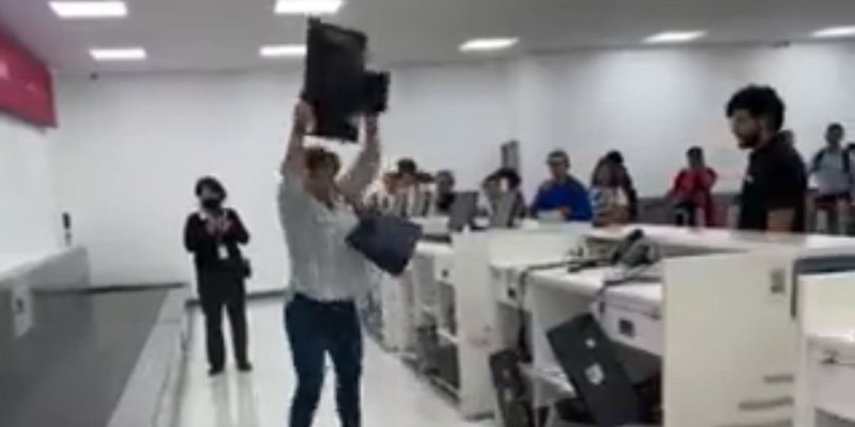 NextImg:Woman has destructive meltdown at Mexican airport ticket counter: 'Don’t give me the money back. I don’t give a f***. But that’s going to cost you.'