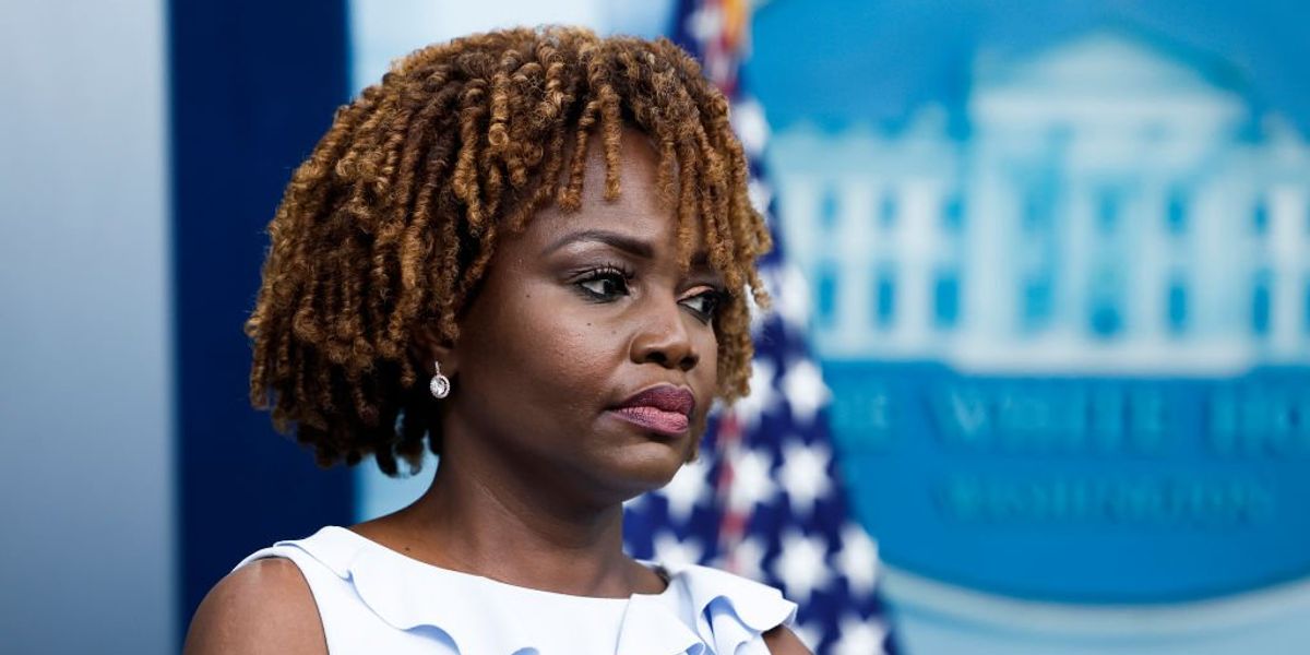 NextImg:Karine Jean-Pierre has answered just 2% of questions about Biden scandals at press briefings, study shows