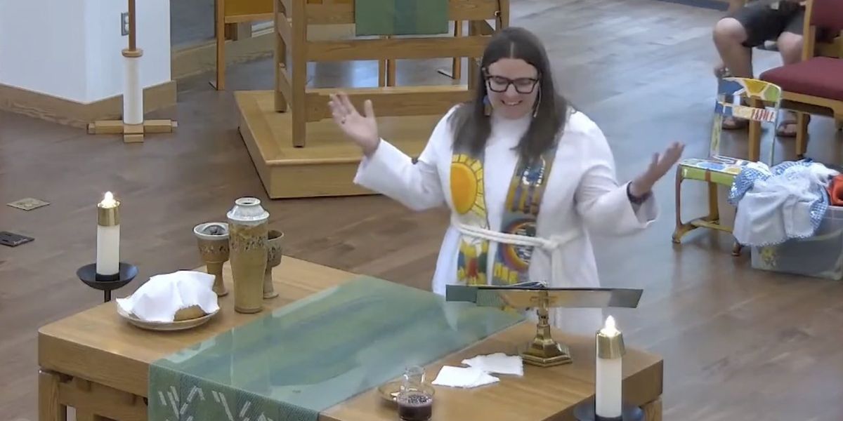 NextImg:Video: Church recites 'The Sparkle Creed,' which proclaims belief in 'non-binary God whose pronouns are plural,' Jesus Christ who 'had two dads'