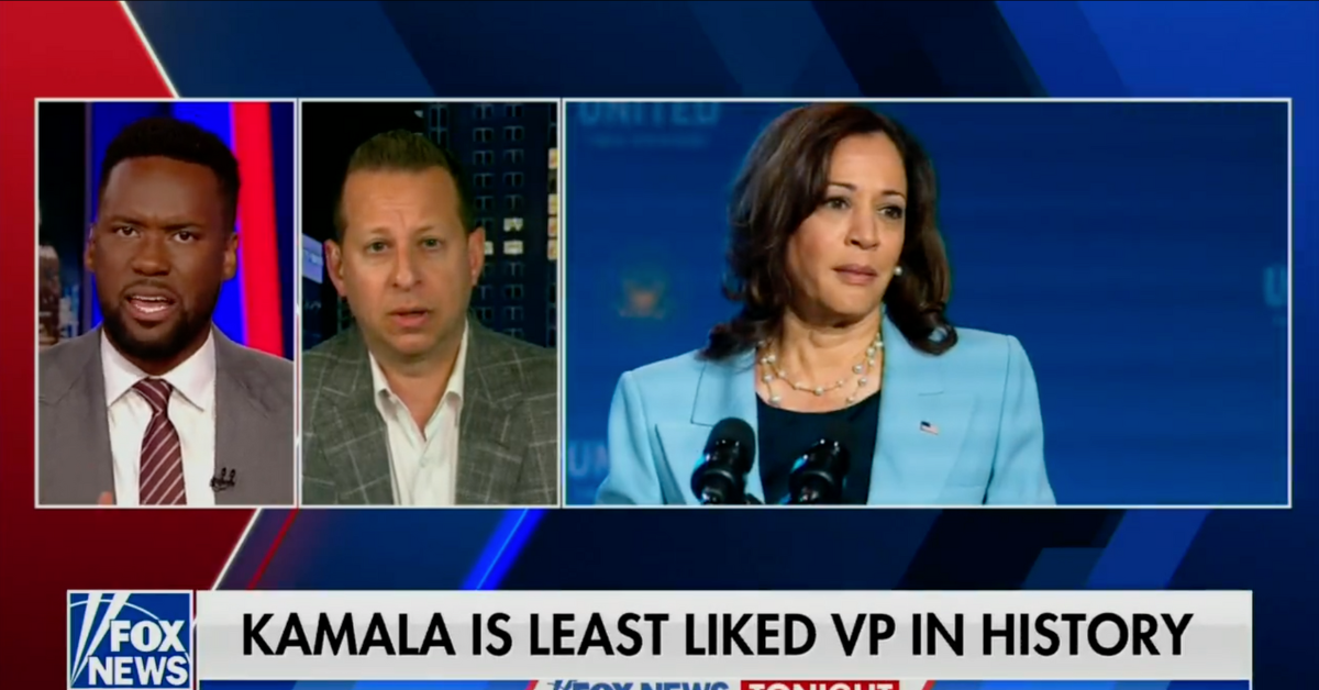 Fox News screenshot of Lawrence B. Jones and Jared Moskowitz discussing Kamala Harris