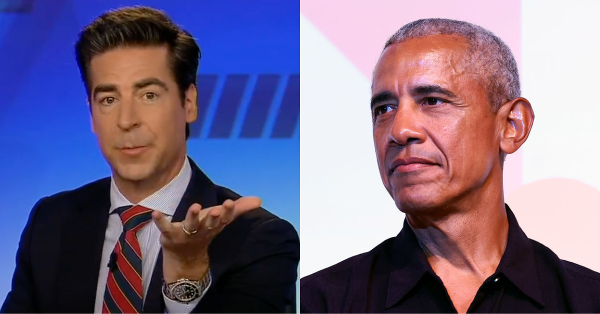 Fox News screenshot of Jesse Watters; Barack Obama