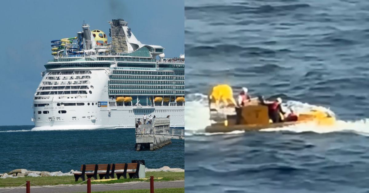 Royal Caribbean's Mariner of the Seas cruise ship; rescue boat