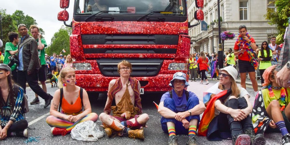 NextImg:Let them fight: Climate change activists disrupt Pride march, accuses LGBTQ+ progressives of failing 'marginalized communities'