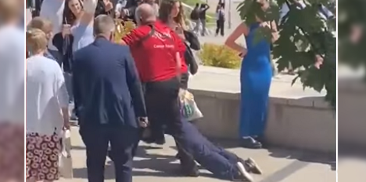 Just Stop Oil activist dragged away after disrupting his own graduation ceremony, but waited to receive his diploma first