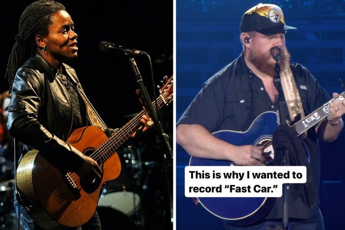 tracy chapman, luke combs, fast car cover