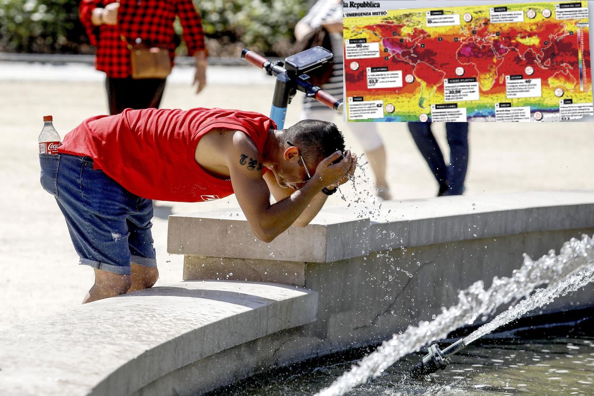 Le nuove cartine del terrore: a 20 gradi è già rosso fuoco e dove è inverno si usa il giallo
