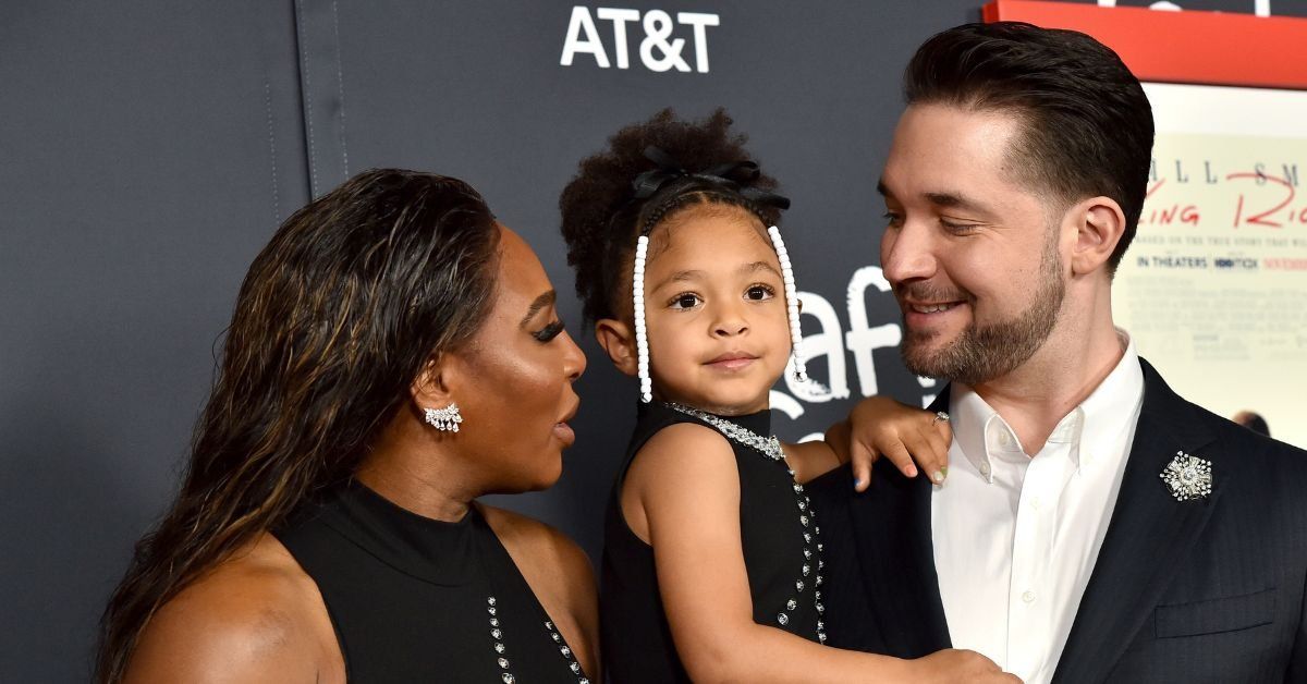 Serena Williams with her husband, Alexis Ohanian, and their daughter, Alexis Olympia Ohania Jr.