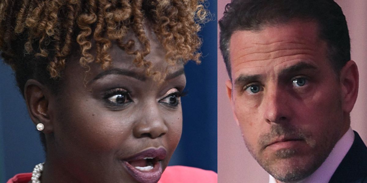 NextImg:Karine Jean-Pierre melts down when reporter demands to know if cocaine found at White House belonged to Hunter Biden