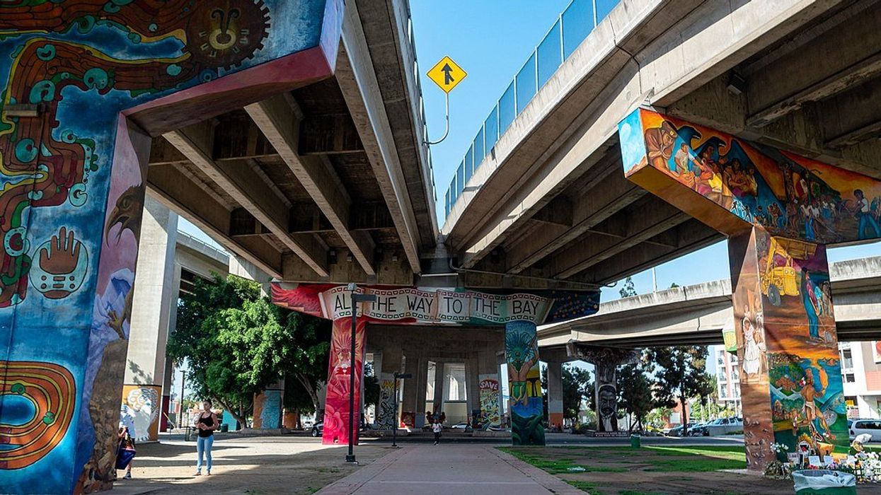 An image of Chicano Park in San Diego, California
