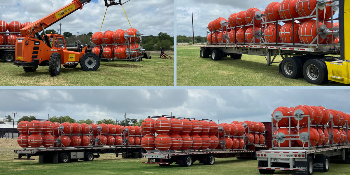 NextImg:Texas begins deploying floating buoy barriers in Rio Grande; kayaking outfitter sues