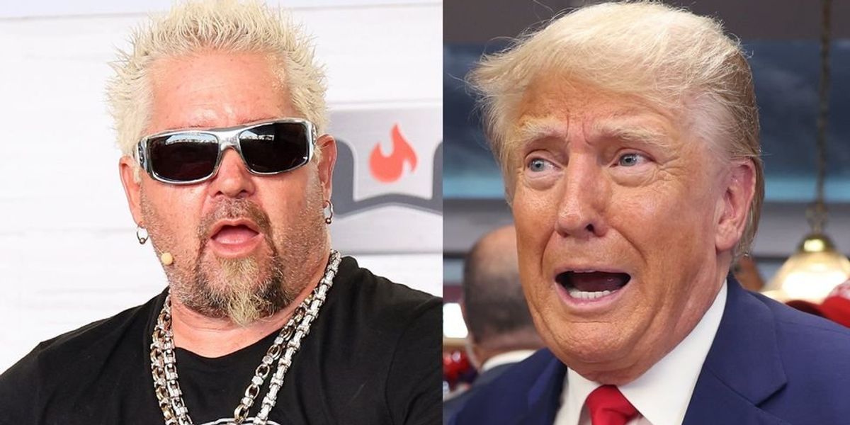 Liberals are lashing out at Guy Fieri after he was photographed with Donald Trump at UFC event