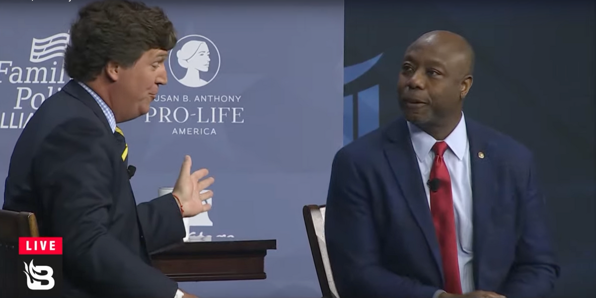 NextImg:Sen. Tim Scott says he'd appoint Tucker Carlson 'Bye-Bye Ambassador' in charge of deportation