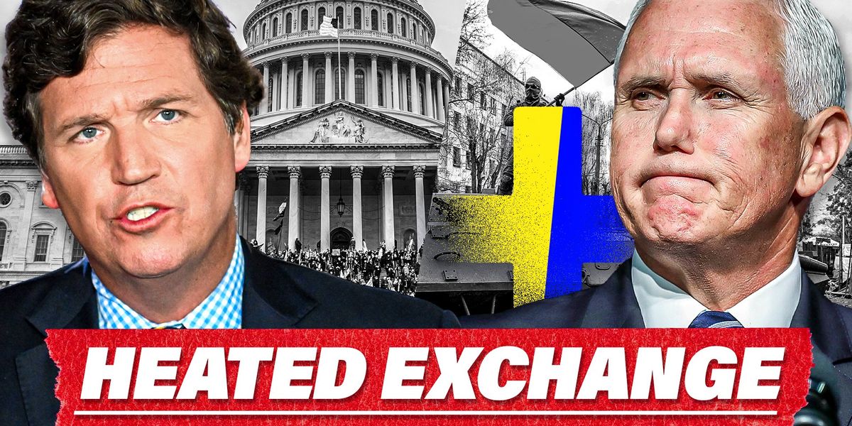 NextImg:Things get HEATED as Tucker and Pence CLASH over Ukraine