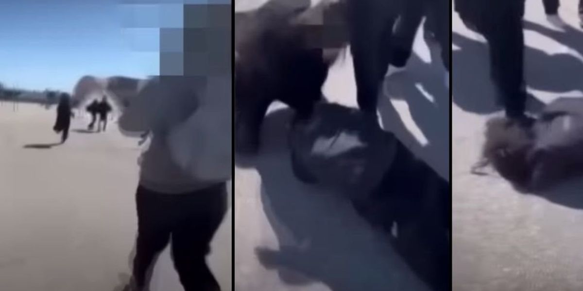 NextImg:Shocking video shows 14-year-old female student brutally beaten at California middle school where police were defunded
