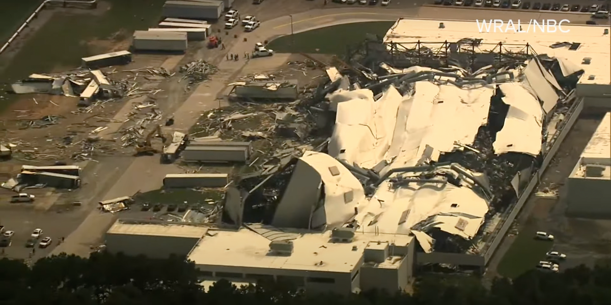NextImg:Pfizer facility badly damaged by tornado in North Carolina