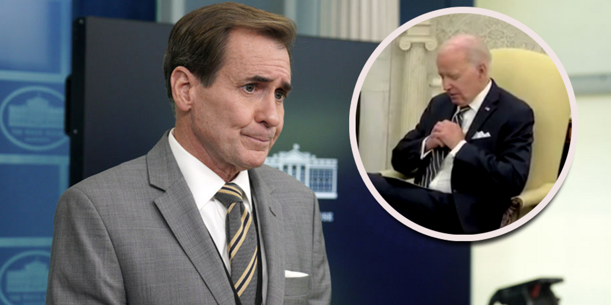 NextImg:John Kirby defends Biden's on-camera mumbling to Israeli president: 'He was very clear'