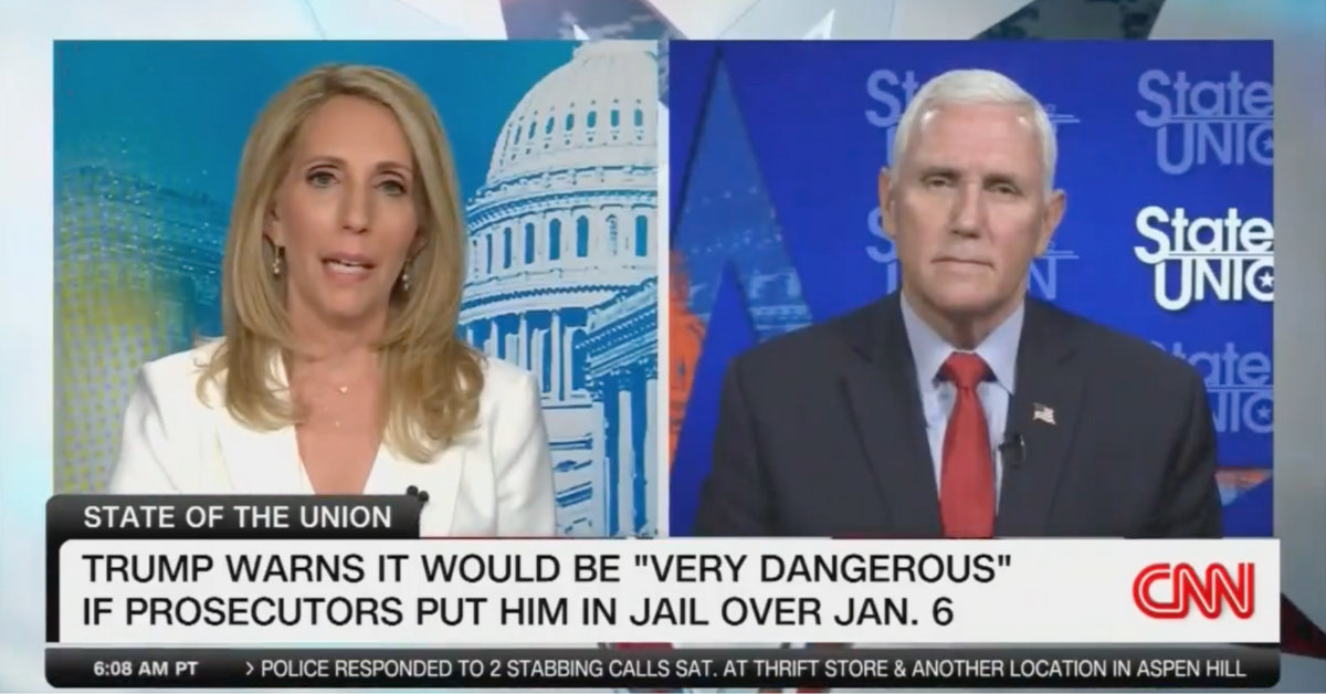 CNN screenshot of Dana Bash and Mike Pence