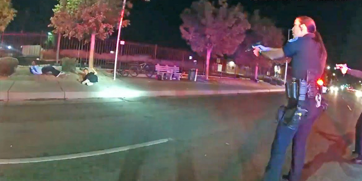 NextImg:Video: Police accidentally shoot innocent bystanders at bus stop while firing at suspect who stabbed a man in the face