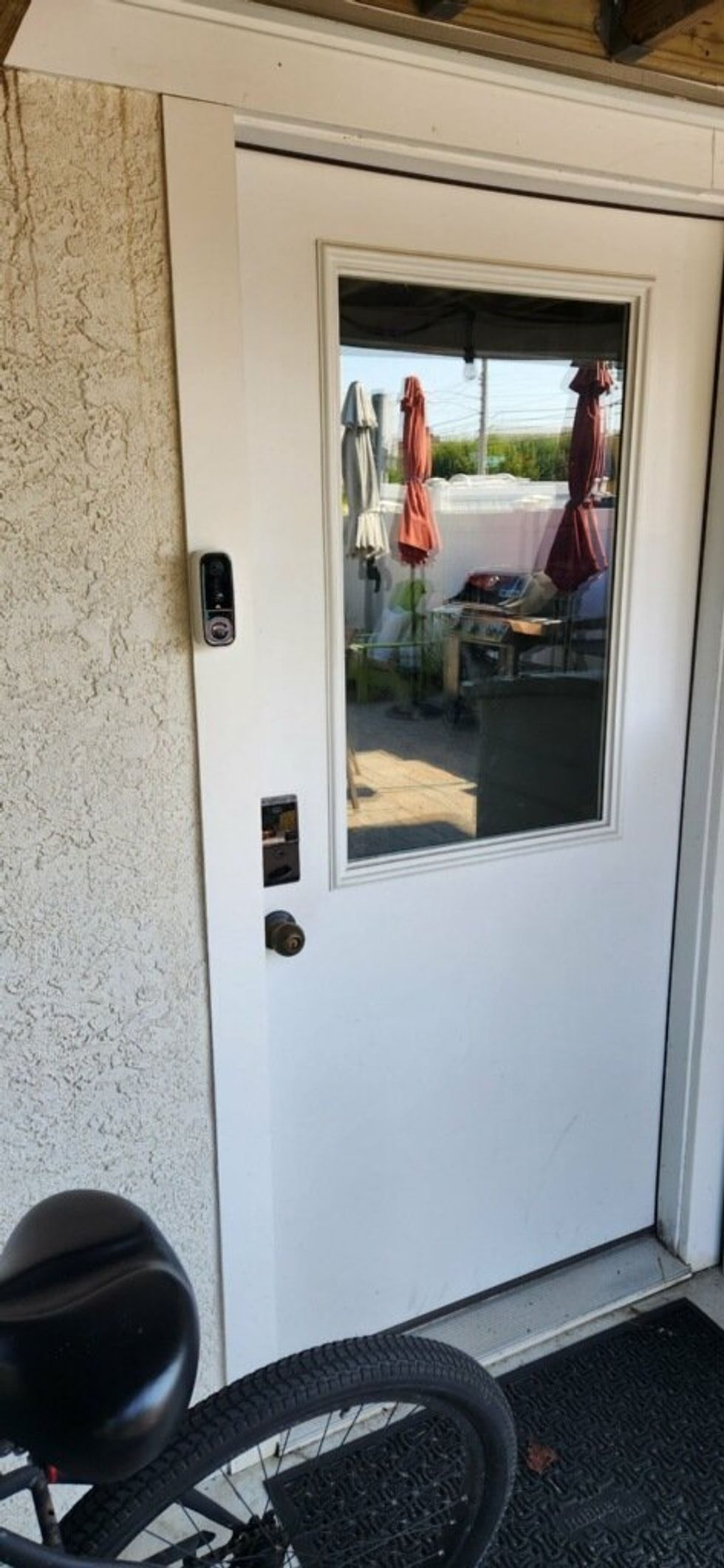 photo of abode video doorbell installed