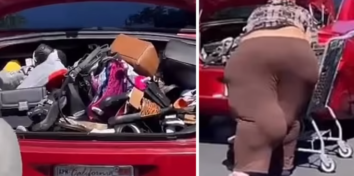 Video: Morbidly obese bandits easily caught by bystander as they make very slow getaway with trunk full of shoes